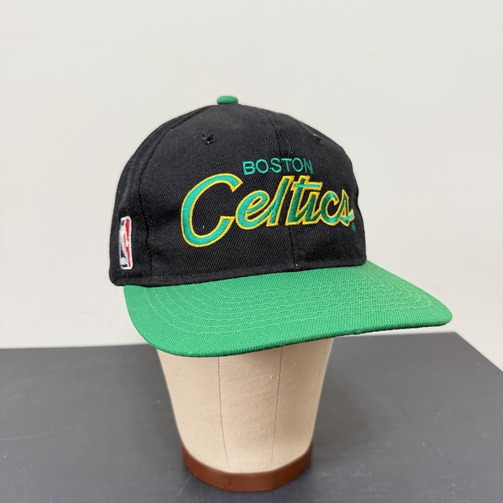 Vintage Sports Specialties Boston Celtics Script Snapback Hat Wool NBA 90s 80s